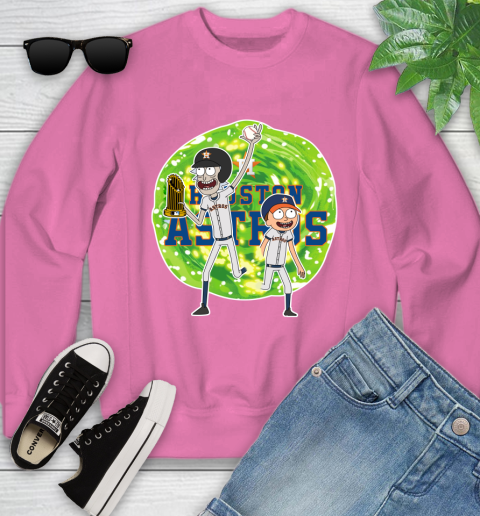 MLB Houston Astros Rick And Morty Commissioner's Trophy Baseball Sports Youth Sweatshirt 7