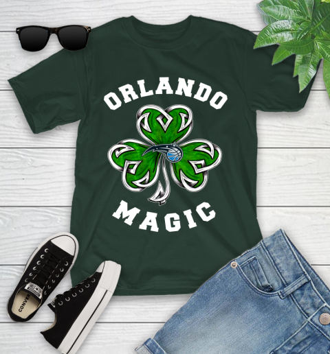 NBA Orlando Magic Three Leaf Clover St Patrick's Day Basketball Sports Youth T-Shirt 5