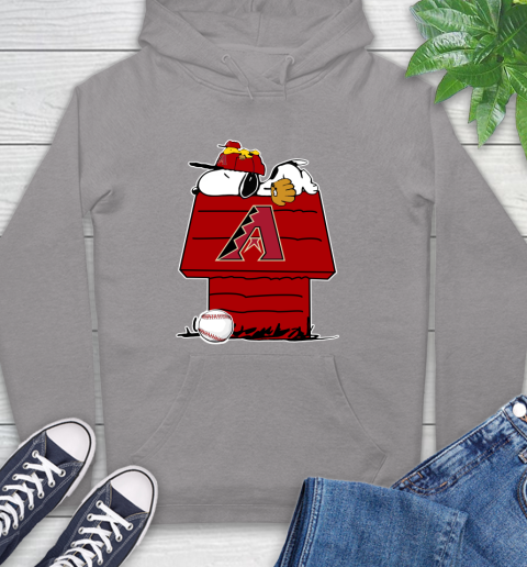 MLB Arizona Diamondbacks Snoopy Woodstock The Peanuts Movie Baseball T Shirt Hoodie 6