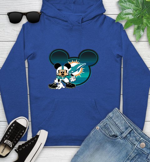 NFL Miami Dolphins Mickey Mouse Disney Football T Shirt Youth Hoodie 9
