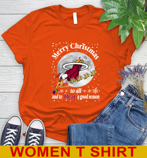 Miami Heat Merry Christmas To All And To Heat A Good Season NBA Basketball Sports Women's T-Shirt 3