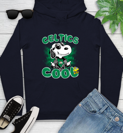NBA Basketball Boston Celtics Cool Snoopy Shirt Youth Hoodie 3