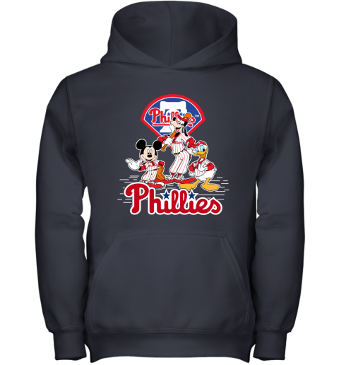 MLB Philadelphia Phillies Mickey Mouse Donald Duck Goofy Baseball T Shirt  Youth Sweatshirt