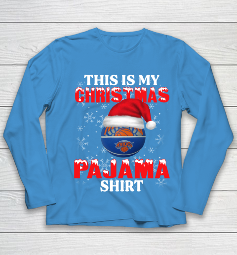 New York Knicks This Is My Christmas Pajama Shirt NBA Youth Long Sleeve 5