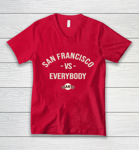 San Francisco Giants Vs Everybody V-Neck T-Shirt 6