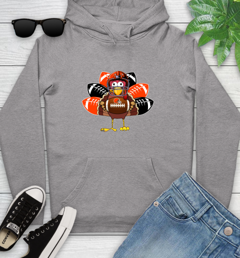 Cleveland Browns Turkey Thanksgiving Day Youth Hoodie 6