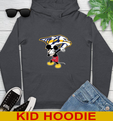 Nashville Predators NHL Hockey Dabbing Mickey Disney Sports Youth Hoodie 9
