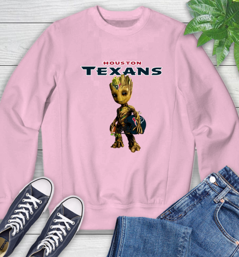 Houston Texans NFL Football Groot Marvel Guardians Of The Galaxy Sweatshirt 9