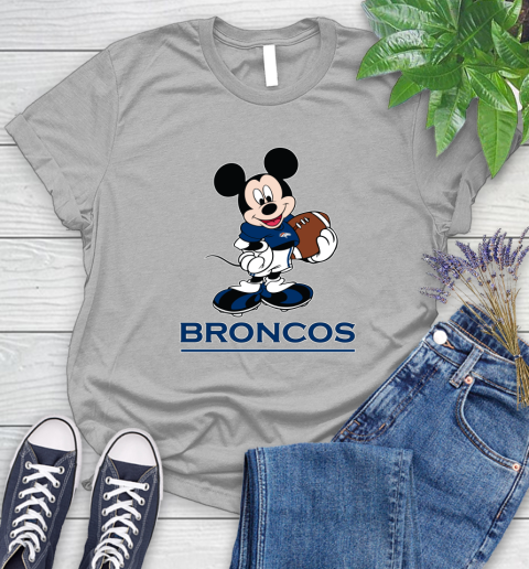 NFL Football Denver Broncos Cheerful Mickey Mouse Shirt Women's T-Shirt 5