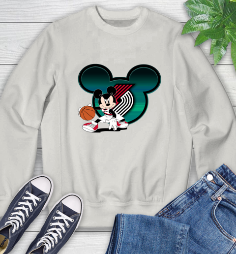 NBA Portland Trail Blazers Mickey Mouse Disney Basketball Sweatshirt 12