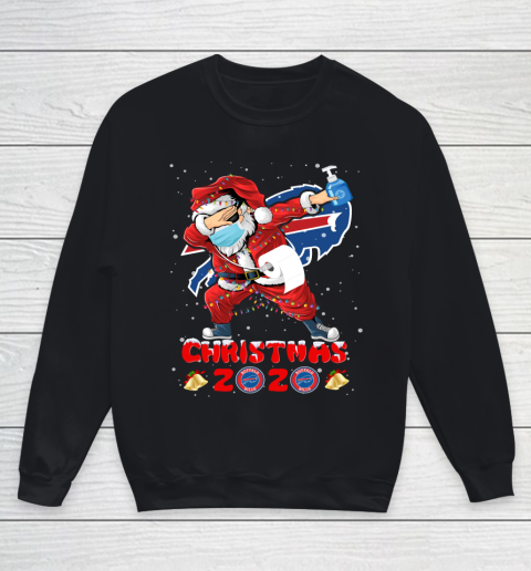 Buffalo Bills Funny Santa Claus Dabbing Christmas 2020 NFL Youth Sweatshirt