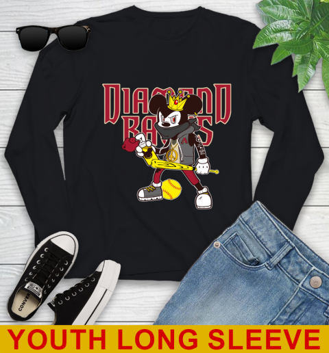 Arizona Diamondbacks MLB Baseball Mickey Peace Sign Sports Youth Long Sleeve 2