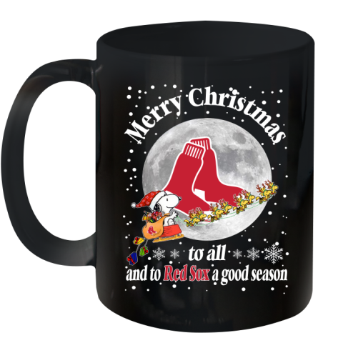 Boston Red Sox Merry Christmas To All And To Red Sox A Good Season MLB Baseball Sports Ceramic Mug 11oz