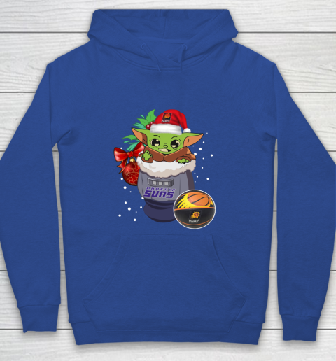 Phoenix Suns Christmas Baby Yoda Star Wars Funny Happy NBA Youth Hoodie 8