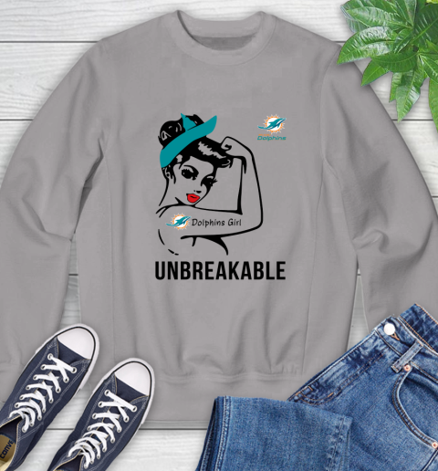 NFL Miami Dolphins Girl Unbreakable Football Sports Sweatshirt 3