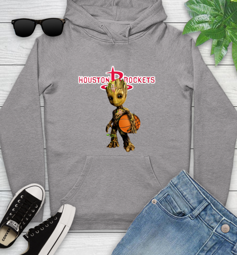 Houston Rockets NBA Basketball Groot Marvel Guardians Of The Galaxy Youth Hoodie 6