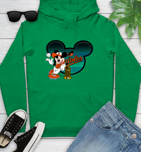 MLB Baltimore Orioles The Commissioner's Trophy Mickey Mouse Disney Youth Hoodie 7