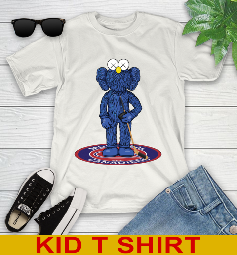 NHL Hockey Montreal Canadiens Kaws Bff Blue Figure Shirt Youth T-Shirt