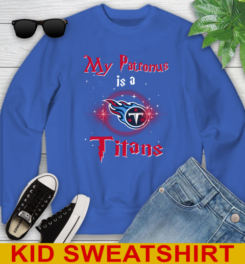NFL Football Harry Potter My Patronus Is A Tennessee Titans Youth Sweatshirt - Image 7