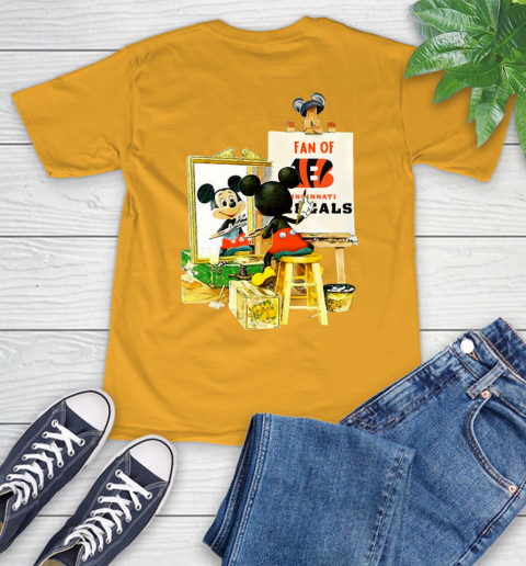 NFL Football Cincinnati Bengals Mickey Drawing Shirt 2
