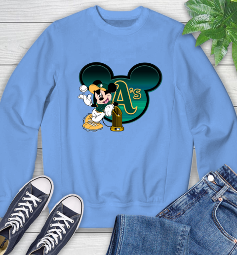 MLB Oakland Athletics The Commissioner's Trophy Mickey Mouse Disney Sweatshirt 11
