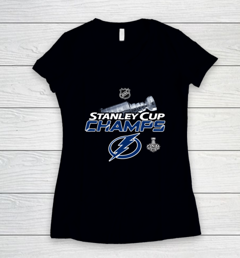 Stanley Cup Champions NHL Tampa Bay Lightning 2020 Stanley Cup Women's V-Neck T-Shirt
