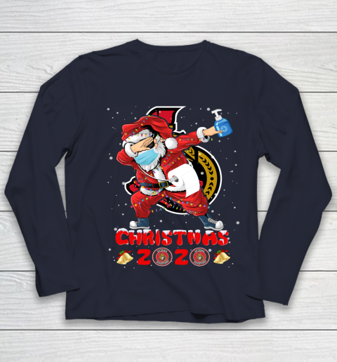 Ottawa Senators Funny Santa Claus Dabbing Christmas 2020 NHL Youth Long Sleeve 2