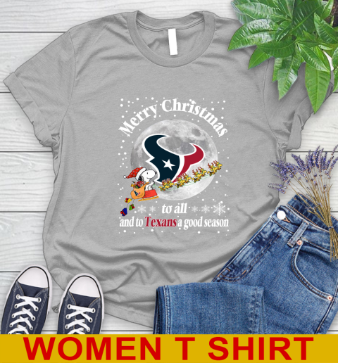 Houston Texans Merry Christmas To All And To Texans A Good Season NFL Football Sports Women's T-Shirt 5