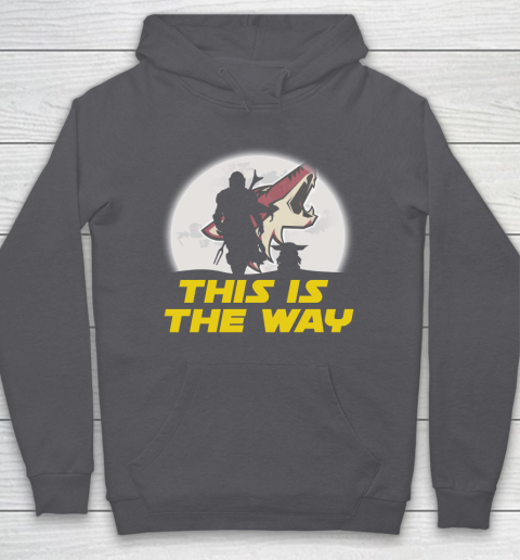 Arizona Coyotes NHL Ice Hockey Star Wars Yoda And Mandalorian This Is The Way Hoodie 4