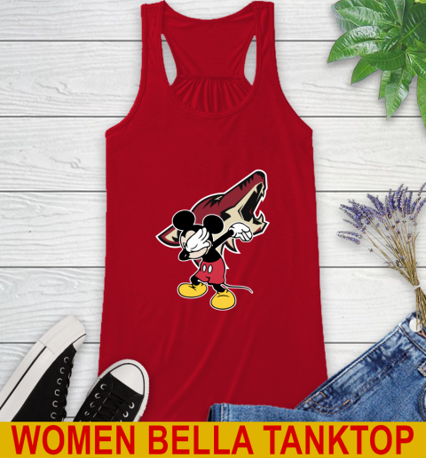 Arizona Coyotes NHL Hockey Dabbing Mickey Disney Sports Racerback Tank 6