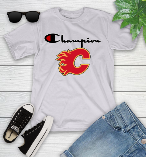 NHL Hockey Calgary Flames Champion Shirt Youth T-Shirt 2