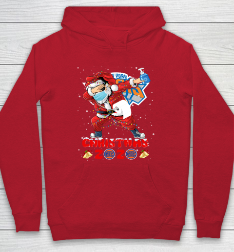 New York Knicks Funny Santa Claus Dabbing Christmas 2020 NBA Hoodie 7
