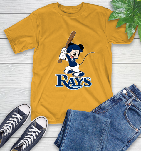 MLB Baseball Tampa Bay Rays Cheerful Mickey Mouse Shirt T-Shirt - Image 4