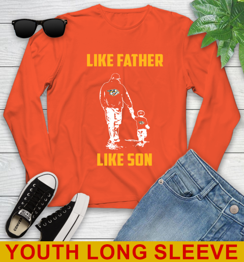 Nashville Predators NHL Hockey Like Father Like Son Sports Youth Long Sleeve 3
