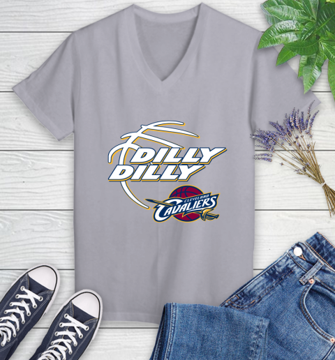 NBA Cleveland Cavaliers Dilly Dilly Basketball Sports Women's V-Neck T-Shirt 4