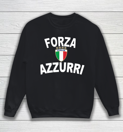 Italy Forza Azzurri Soccer Jersey Italia Flag Football Sweatshirt