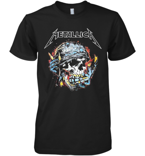 Skull Metallica Disarm Fire Premium Men's T-Shirt