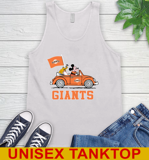 MLB Baseball San Francisco Giants Pluto Mickey Driving Disney Shirt Tank Top