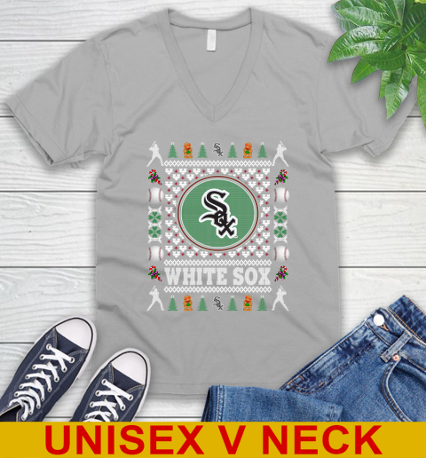 Chicago White Sox Merry Christmas MLB Baseball Loyal Fan V-Neck T-Shirt 3