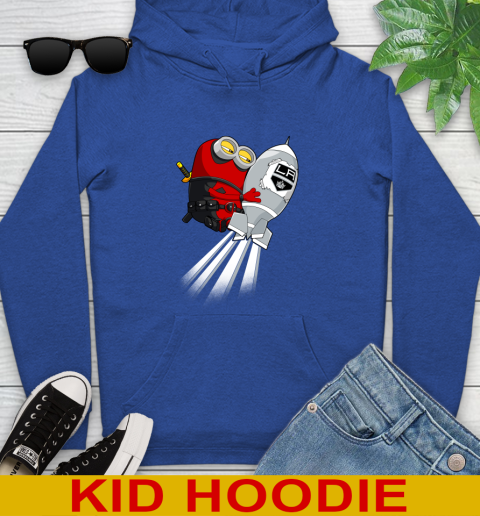 NHL Hockey Los Angeles Kings Deadpool Minion Marvel Shirt Youth Hoodie 10