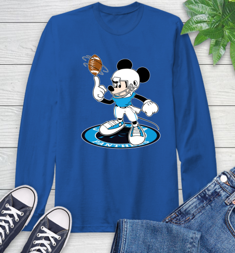 NFL Football Carolina Panthers Cheerful Mickey Disney Shirt Long Sleeve T-Shirt 10