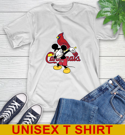 St.Louis Cardinals MLB Baseball Dabbing Mickey Disney Sports T-Shirt
