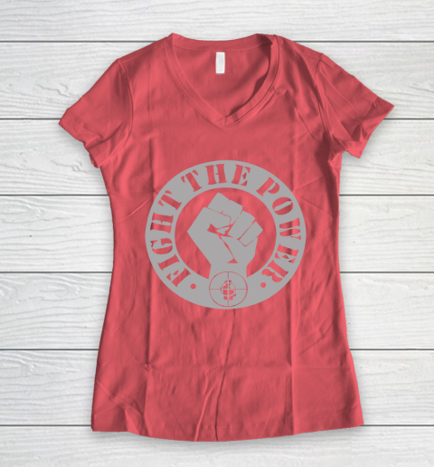 Fight The Power Public Enemy Women's V-Neck T-Shirt 4