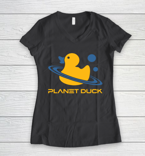 Planet Duck Quackity Women's V-Neck T-Shirt 6