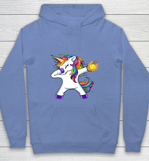 Dabbing Unicorn Softball T Shirt Funny Dab Gift Youth Hoodie 10