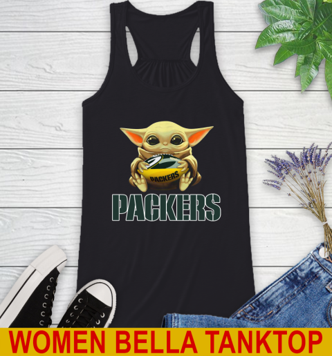 NFL Football Green Bay Packers Baby Yoda Star Wars Shirt Racerback Tank 2