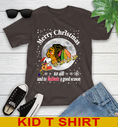 Chicago Blackhawks Merry Christmas To All And To Blackhawks A Good Season NHL Hockey Sports Youth T-Shirt 6