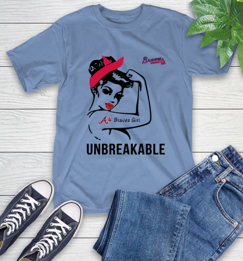 MLB Atlanta Braves Girl Unbreakable Baseball Sports T-Shirt 11