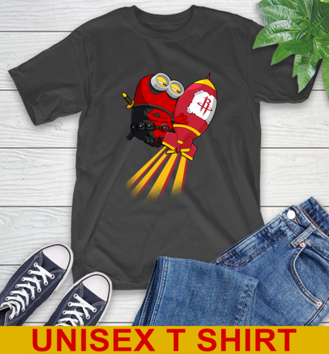 NBA Basketball Houston Rockets Deadpool Minion Marvel Shirt T-Shirt