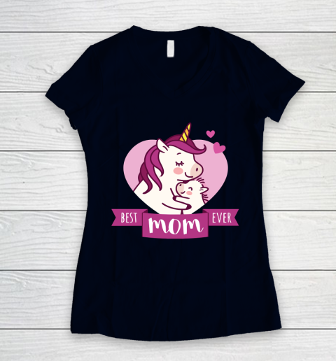 Mother's Day Funny Gift Ideas Apparel  Best Mom Ever T Shirt Women's V-Neck T-Shirt 2